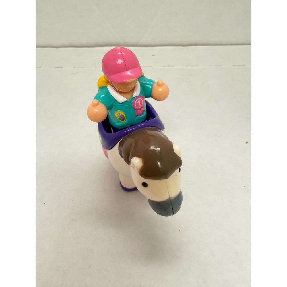 WOW Toys Horse and Rider Figure Set White Horse Pink Hearts Equestrian Girl Toy